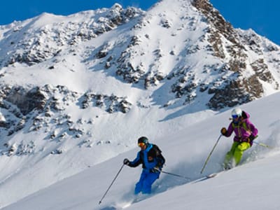 Freeride ski course in Les Arcs 1950, Paradiski