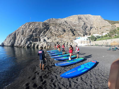 Excursión de paddle surf y buceo desde Kamari, Santorini