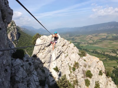 Via ferrata La Panoramique in Saint-Paul-de-Fenouillet, Pyrénées-Orientales