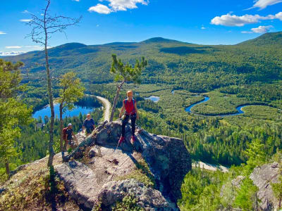 Via ferrata of the Lynx in Charlevoix