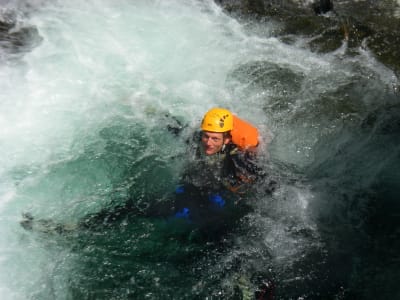 Abstieg von der Schlucht von Roujanel in der Ardèche