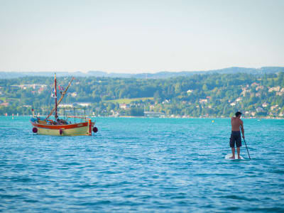 Stand up paddle Vermietung auf dem See von Annecy, Haute-Savoie