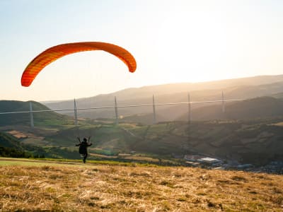 Primer vuelo en parapente biplaza en Millau