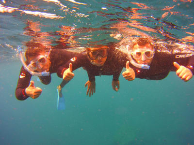 Excursion en bateau de snorkeling à Las Galletas, Tenerife, dans une baie volcanique