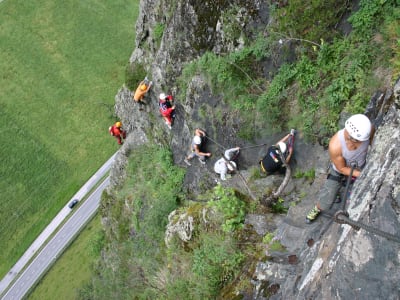 Via Ferrata at the Burgsteiner Wand close to Ötztal, Tyrol