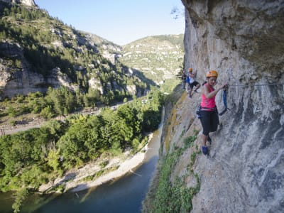 Klettersteig von Rochefort in Florac von Saint Enimie aus