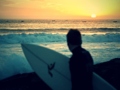 Cours de surf à Tamraght, Maroc