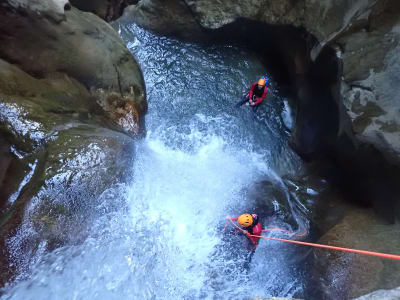 Descenso del cañón de Ecouges, cerca de Grenoble