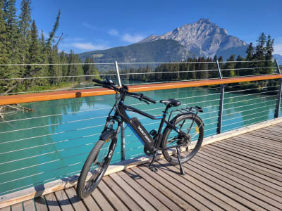 Excursion à vélo électrique et randonnée au canyon Sundance depuis Banff