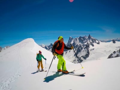 Descente en ski hors-piste de la Vallée Blanche, Chamonix-Mont-Blanc