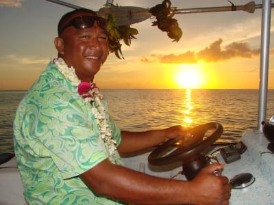 Tour en bateau au coucher du soleil à Taha'a