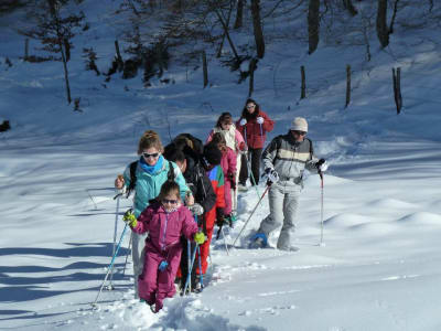 Iniciación a las raquetas de nieve cerca de Saint-Lary