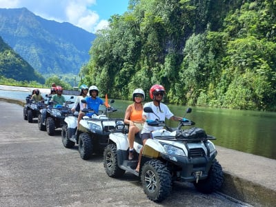 Quad bike excursion in the Maroto valley in Tahiti, French Polynesia