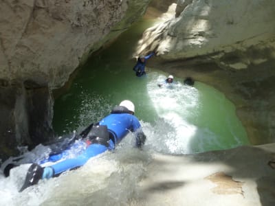 Canyoning Descent of the Clue du Riolan near Nice