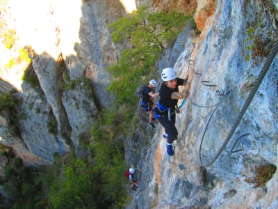 Liaucous Via Ferrata Course above the Tarn Gorges, near Millau