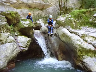 Descent of the Montmin canyon near Annecy