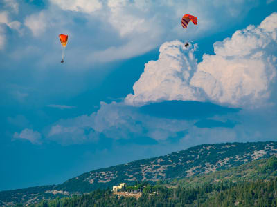 Tandem Paragliding Flight Outside of Athens