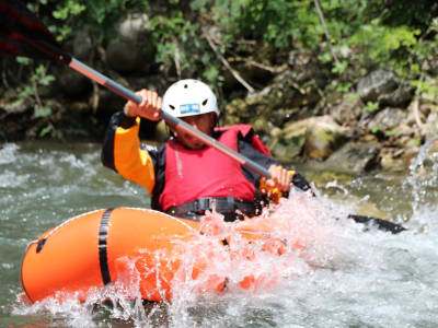 Rafting down the Lao river in Laino Borgo, Calabria