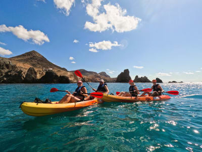 Kajakausflug vom Strand Fabriquilla zum Riff Las Sirenas im Naturpark Cabo de Gata, Almeria