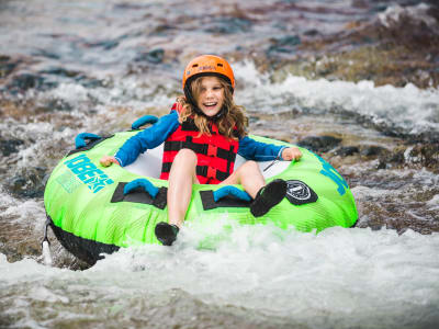 Tubing down the Lergue in Ceyras, near Montpellier