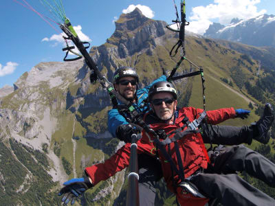 Tandem Paragliding Flight over Engelberg, Switzerland