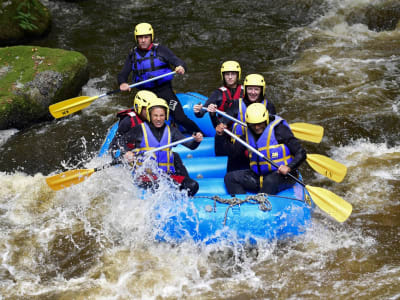 Rafting on the Chalaux River in the Morvan Regional Nature Park, Burgundy