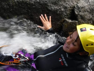 Barranquismo familiar en el torrente Chalamy, cerca de Aosta