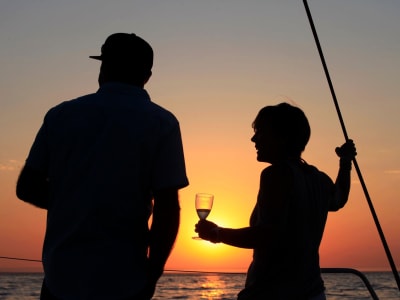 Sunset Sailing in a Schooner Boat from the Victoria & Alfred Waterfront Harbour, Cape Town