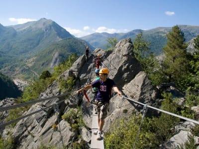 Klettersteig von Vicdessos in Ariège, in der Nähe von Foix