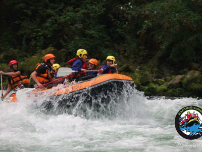Rafting down the Arve river near Geneva