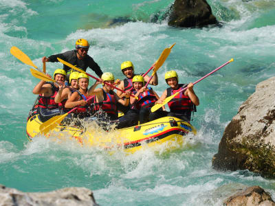 Excursion de rafting sur la rivière Soča près de Bovec