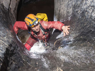 Espeleología en la Cueva de Vicdessos, Ariege