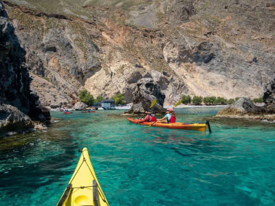 Excursion en kayak de mer depuis la plage d'Ilingas près de Sfakia