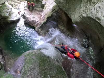 Barranquismo en las Gargantas del Groin, cerca de Annecy