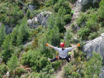 Klettersteig 'La Roca de Moli' in Alcora, in der Nähe von Castellon