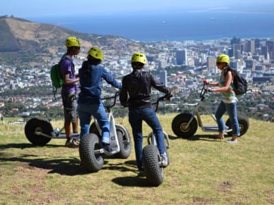 Downhill scooter trails on Table Mountain, Cape Town