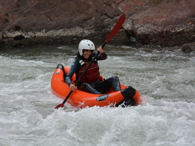 Kanu-Rafting auf dem Fluss Noguera Pallaresa in Sort