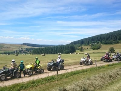 Quad biking in Saint-Jeures in Auvergne