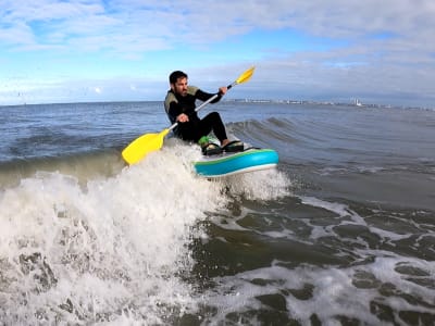 Discover kayak surfing (wave ski) in Trouville, Normandy