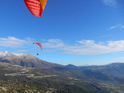 Vol en parapente en tandem au-dessus du mont Olympe