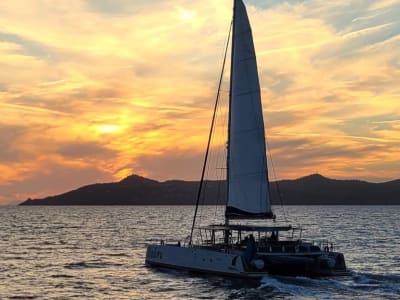 Sunset Catamaran Cruise to La Madrague Beach from Hyères