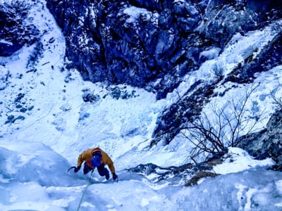 Ice Climbing Initiation in Andalo, Brenta Dolomites