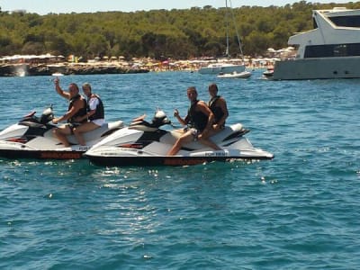 Jet ski excursion from Cala Bassa to Sant Antoni, Ibiza (Atlantis Tour)