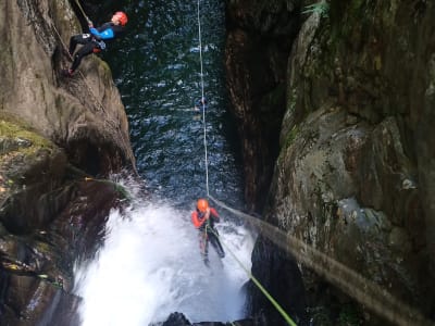 Barranquismo en el cañón de Marc, en Ariege