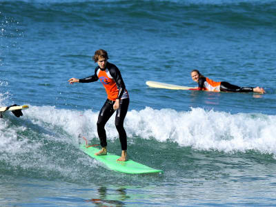 Surfing lesson in Devil's Rock near Agadir