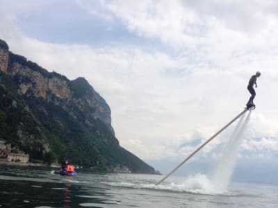 Hoverboarding session in Tignale, Lake Garda