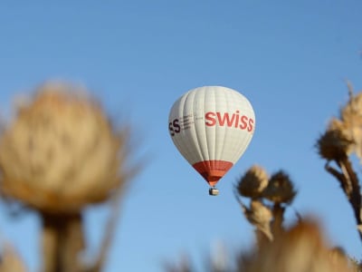 Hot air balloon flight over Toledo near Madrid