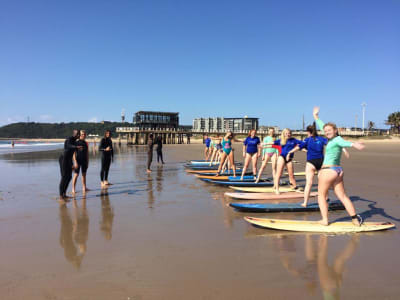 Cours de surf sur le littoral du Kwazulu Natal