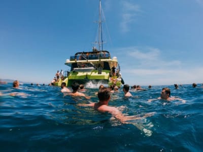 Paseo en barco  y paella desde el puerto de Barcelona