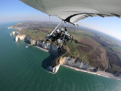 Microlight-Erstflug zwischen Etretat & Deauville